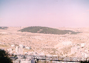 Photo: Jebal Al-Ghnaim from Bethlehem University courtyard