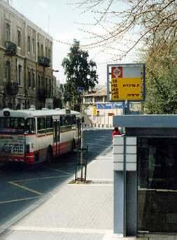 Photo: Bus No. 18 - bombed twice last year
