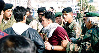 Photo: Scuffle with Palestinian police
