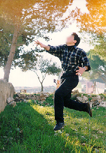 Photo: Stone thrower.