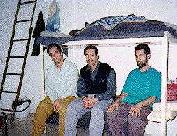 Photo: The Subbah brothers in prison - Bassim, Fakhri, Zaher (L-R)
