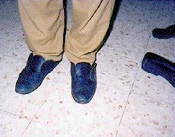 Photo: Bassim's shoes - see caption below