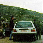 Photo: Birzeit international student searched at checkpoint