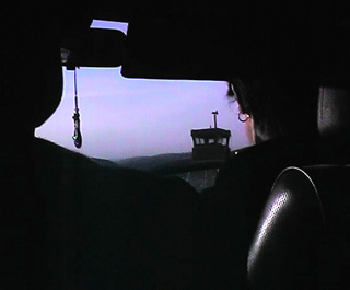 Digital photo: Approaching a checkpoint on the Southern border of Ramallah