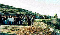 Photo: Birzeit students arrive to protest