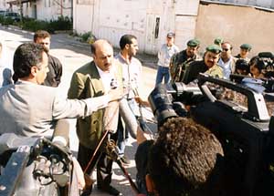 Photo: Jibril Rajoub at the 6 April press conference