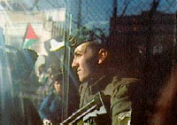 Photo: Israeli soldier waiting to go on redeployment day